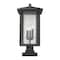 Z-Lite Aspen 3 Light Outdoor Pier Mounted Fixture, Black And Clear Seedy 554PHXLS-SQPM-BK - alternate 5